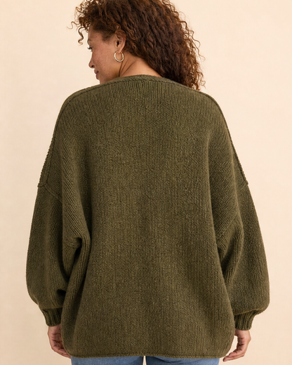 MELANIE | Langärmliger Cardigan mit offenem Vorderteil