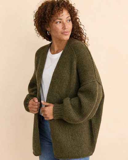 MELANIE | Langärmliger Cardigan mit offenem Vorderteil