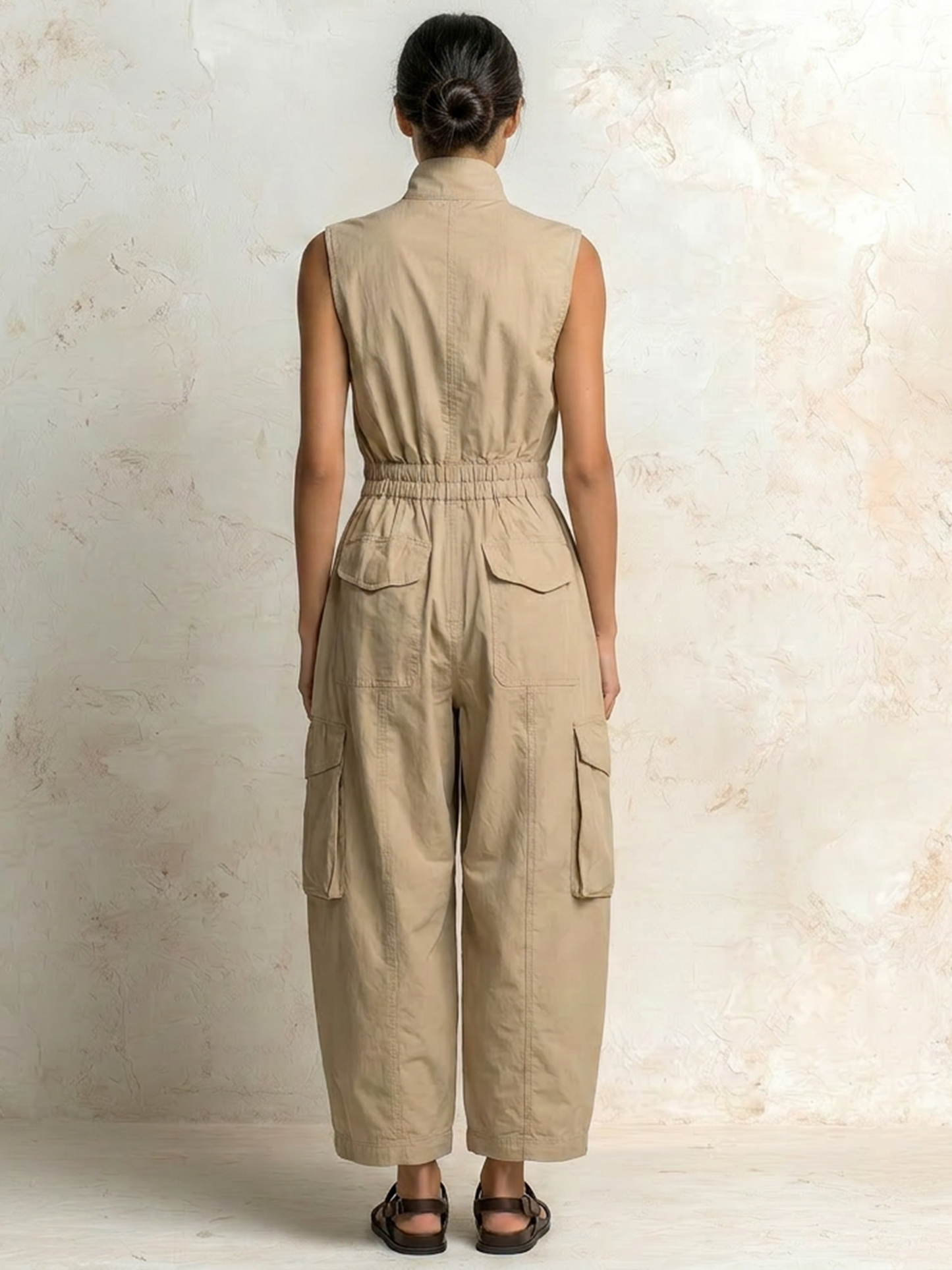 ADDISON | Ärmelloser Cargo-Jumpsuit