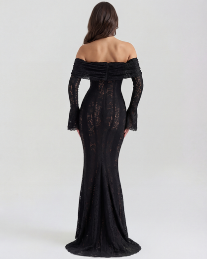 ALESSANDRA | Ausdrucksstarkes Maxikleid aus Spitze