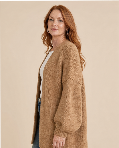 MELANIE | Langärmliger Cardigan mit offenem Vorderteil