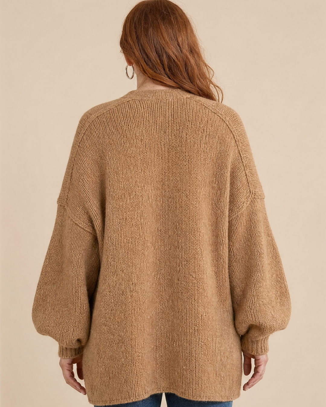 MELANIE | Langärmliger Cardigan mit offenem Vorderteil