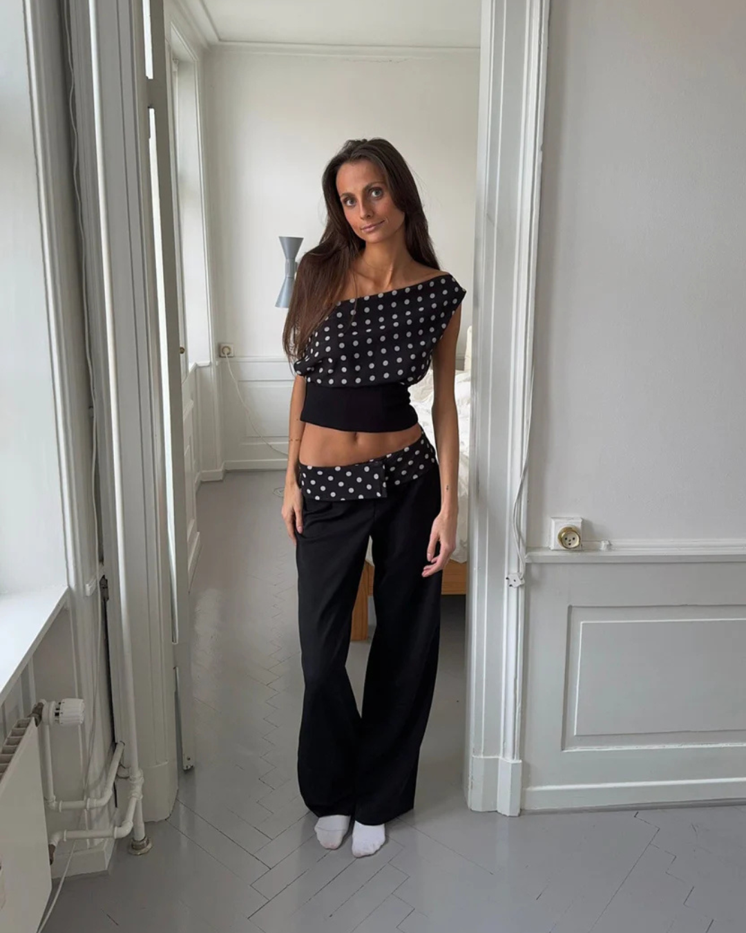 ZOE | Polka Top & Hose Set