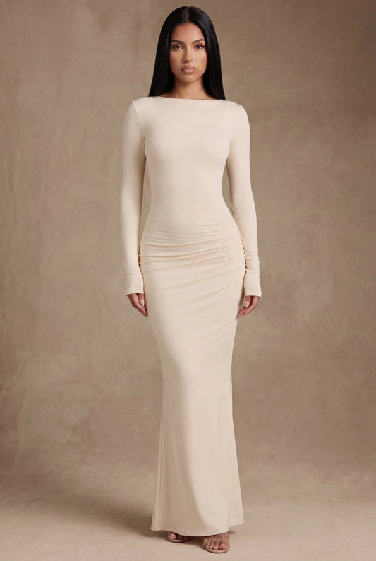 KAJA-MARIE | Maxikleid mit U-Boot-Ausschnitt