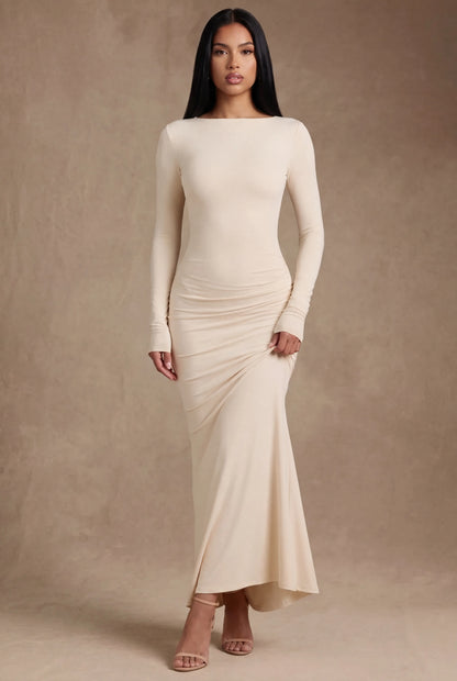 KAJA-MARIE | Maxikleid mit U-Boot-Ausschnitt