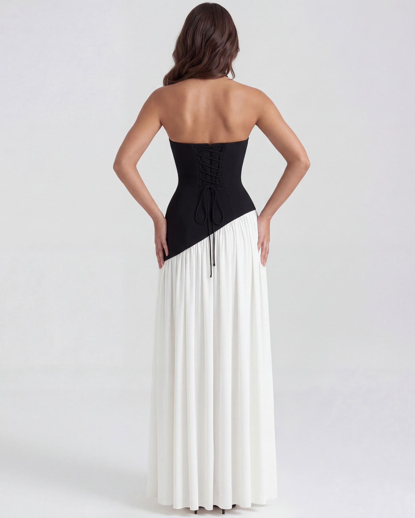 SERENA | Elegantes Maxikleid mit Asymmetrischem Oberteil
