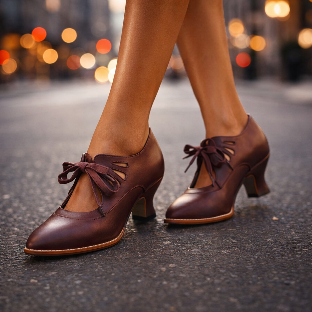 SUSE | Pumps mit Schnürung und Blockabsatz
