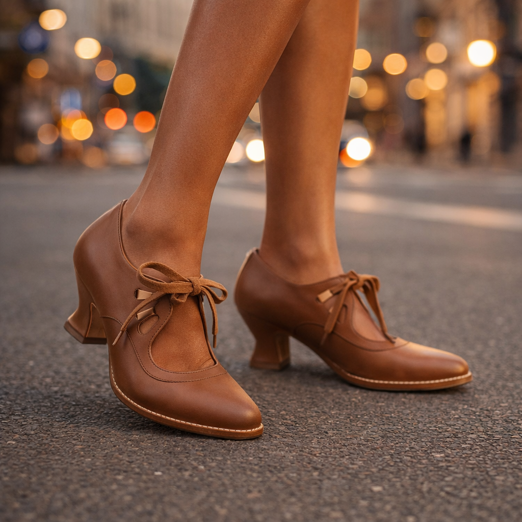 SUSE | Pumps mit Schnürung und Blockabsatz