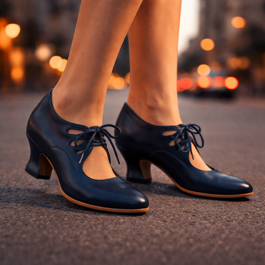 SUSE | Pumps mit Schnürung und Blockabsatz