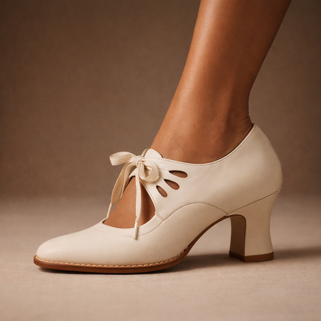 SUSE | Pumps mit Schnürung und Blockabsatz