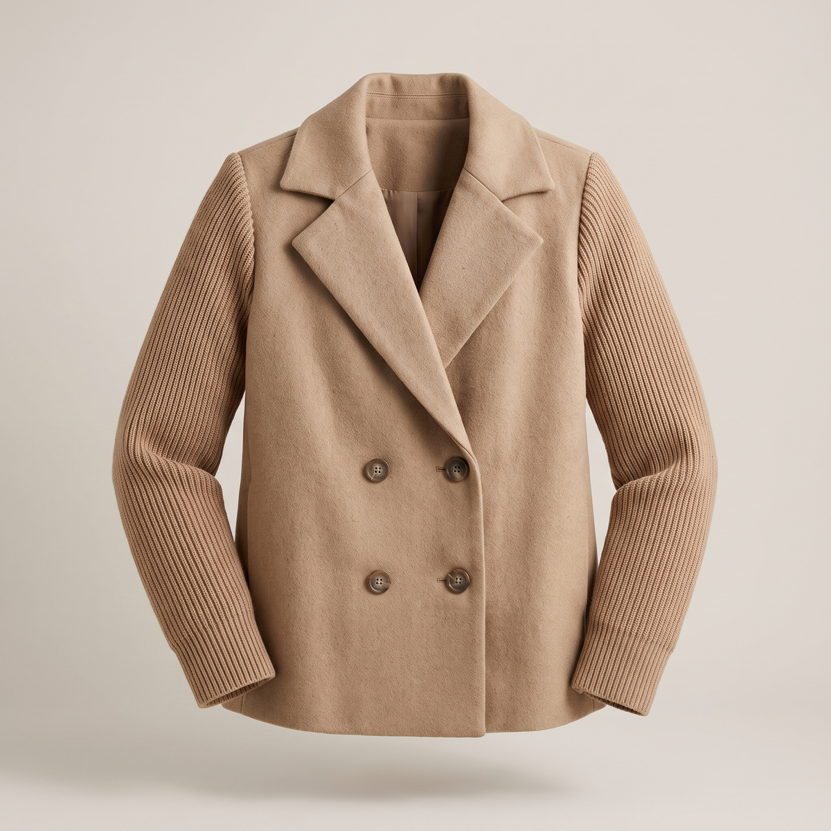 BRIANNA | Blazerjacke mit Strickärmeln und Knopfverschluss
