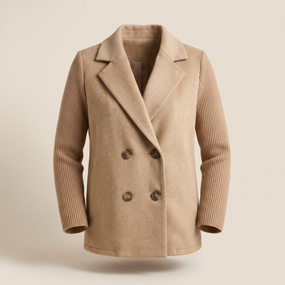 BRIANNA | Blazerjacke mit Strickärmeln und Knopfverschluss