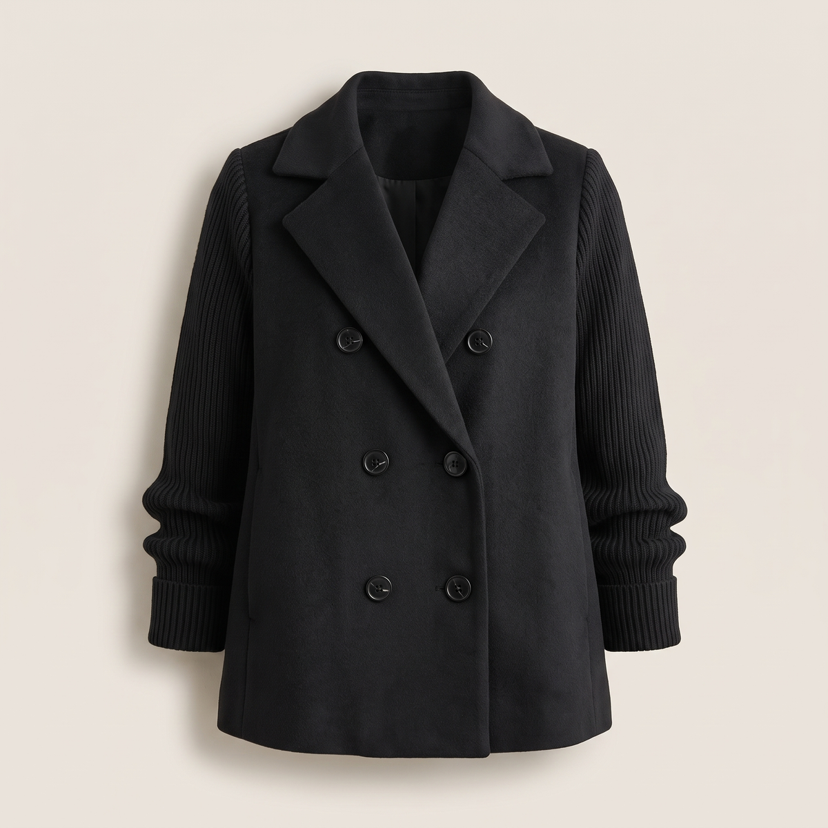 BRIANNA | Blazerjacke mit Strickärmeln und Knopfverschluss