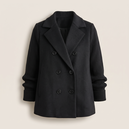 BRIANNA | Blazerjacke mit Strickärmeln und Knopfverschluss