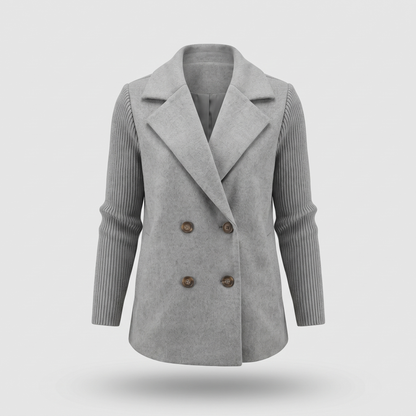 BRIANNA | Blazerjacke mit Strickärmeln und Knopfverschluss