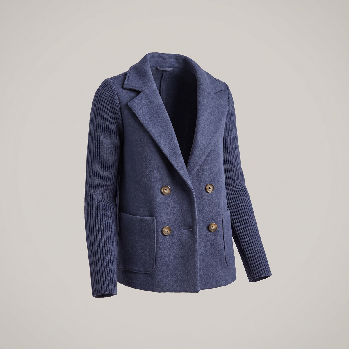 BRIANNA | Blazerjacke mit Strickärmeln und Knopfverschluss