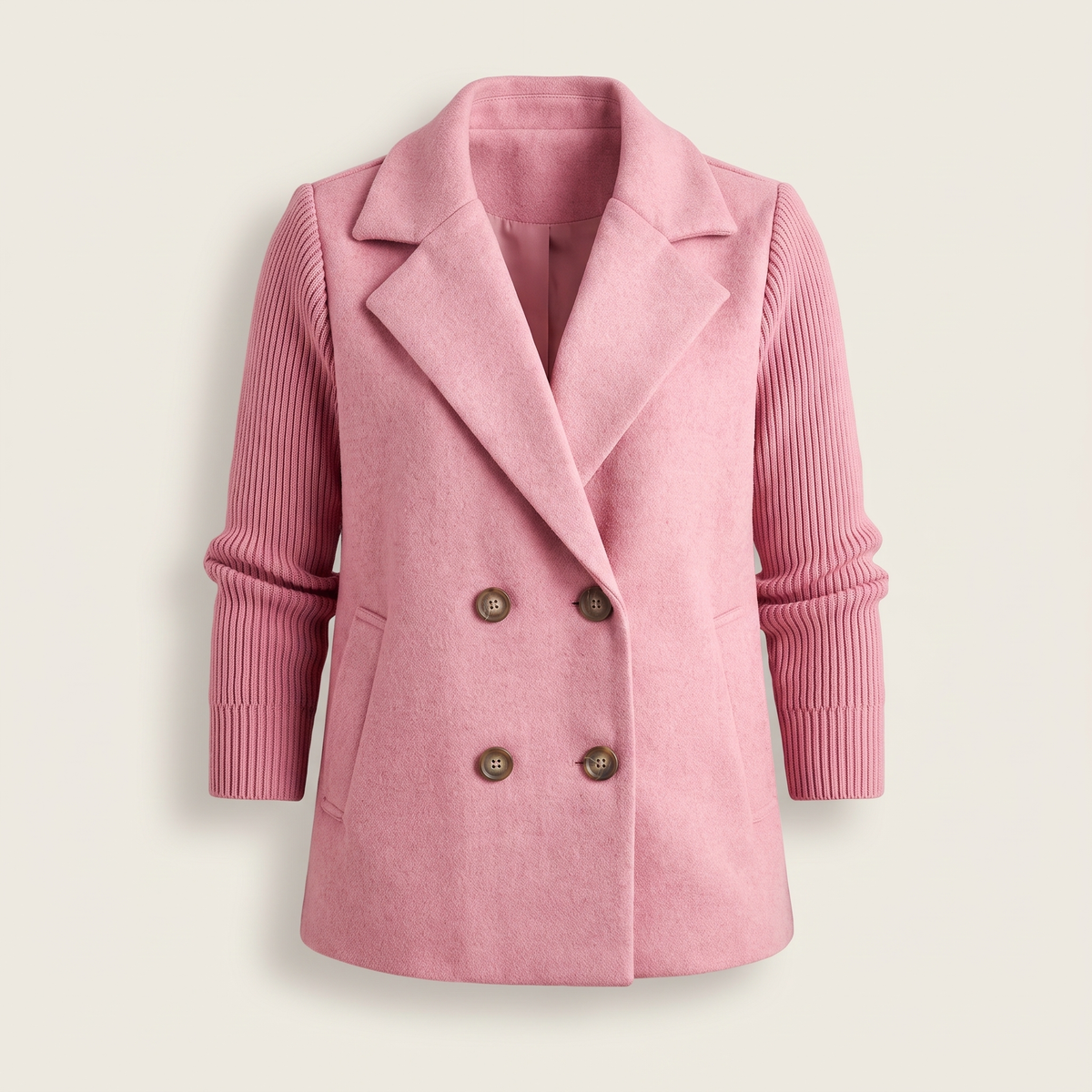 BRIANNA | Blazerjacke mit Strickärmeln und Knopfverschluss