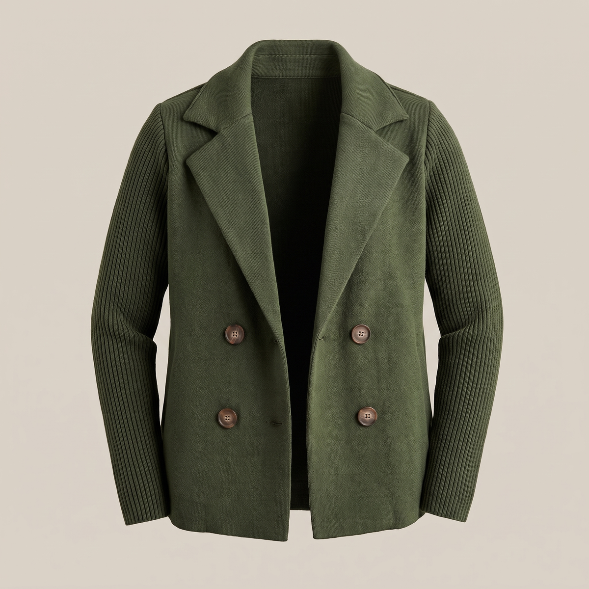 BRIANNA | Blazerjacke mit Strickärmeln und Knopfverschluss