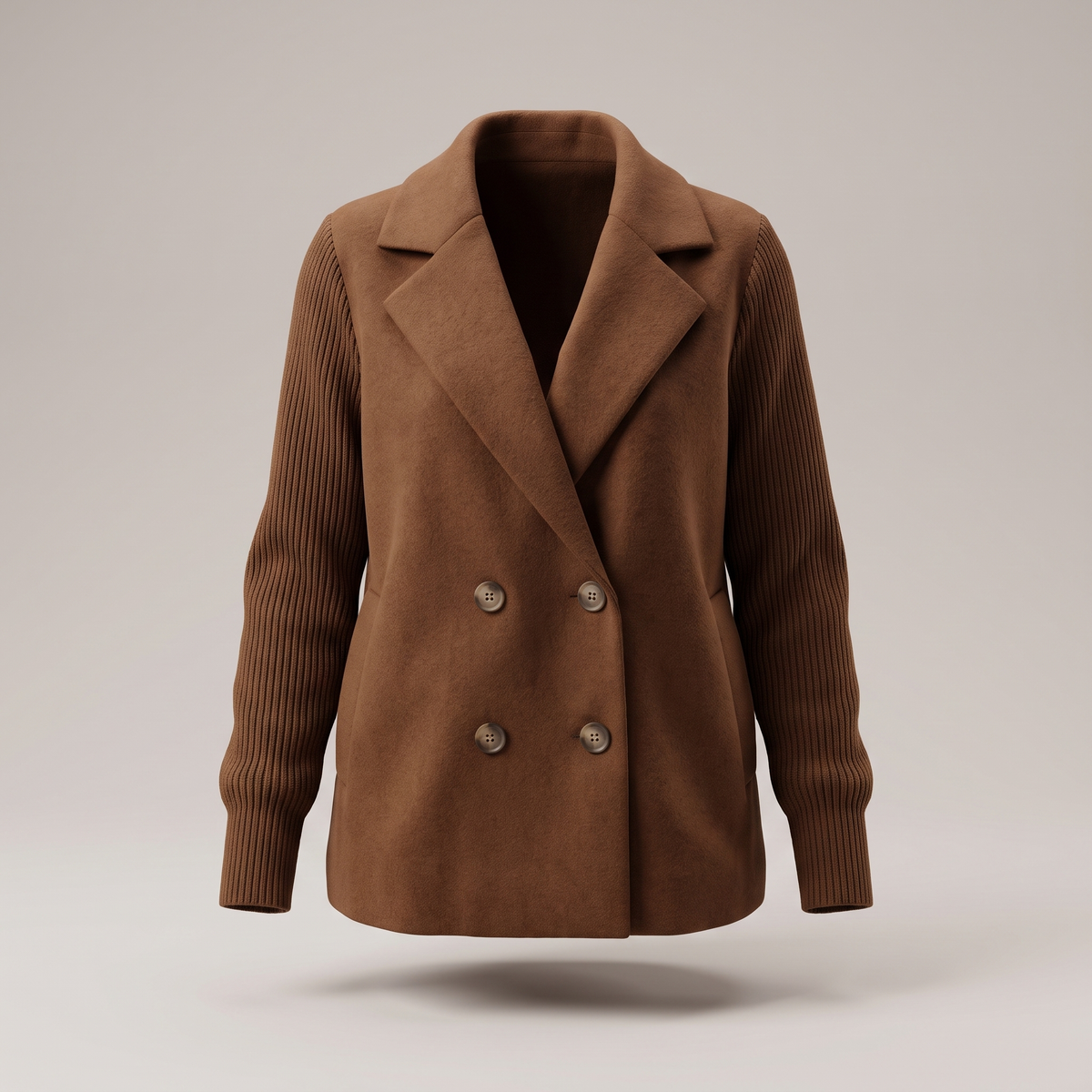 BRIANNA | Blazerjacke mit Strickärmeln und Knopfverschluss