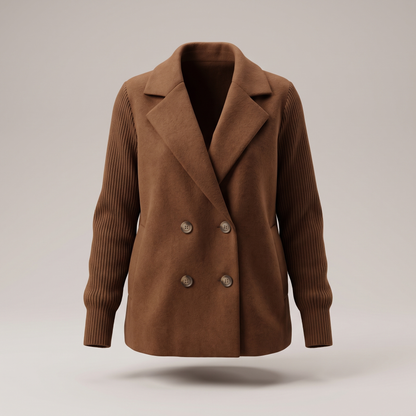 BRIANNA | Blazerjacke mit Strickärmeln und Knopfverschluss