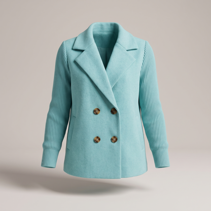 BRIANNA | Blazerjacke mit Strickärmeln und Knopfverschluss