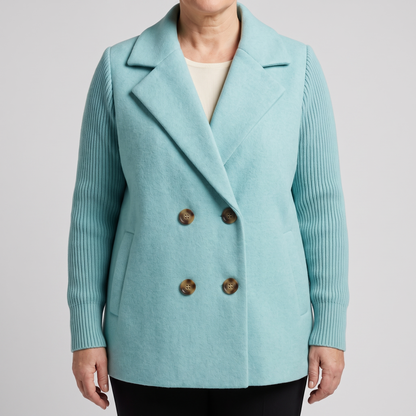 BRIANNA | Blazerjacke mit Strickärmeln und Knopfverschluss
