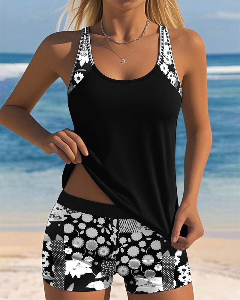 TRIANA | Florales Tankini Shorts Set