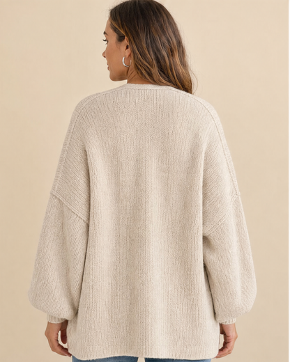 MELANIE | Langärmliger Cardigan mit offenem Vorderteil