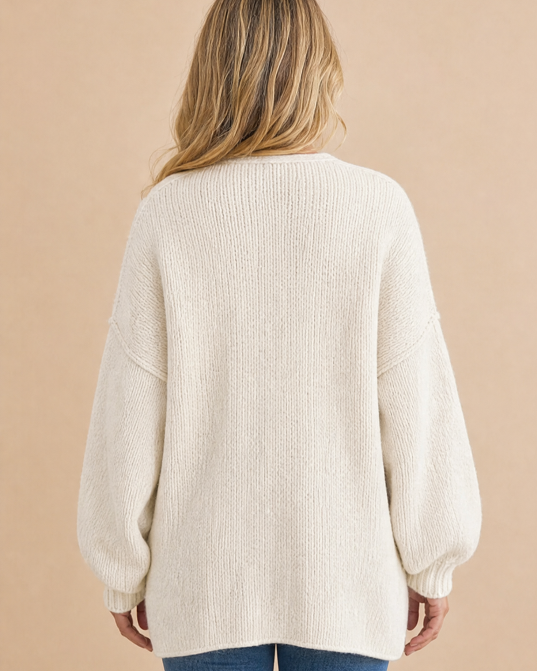 MELANIE | Langärmliger Cardigan mit offenem Vorderteil