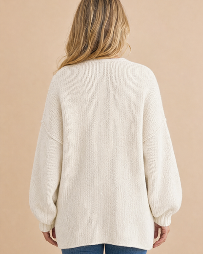 MELANIE | Langärmliger Cardigan mit offenem Vorderteil