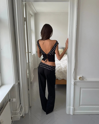 ZOE | Polka Top & Hose Set