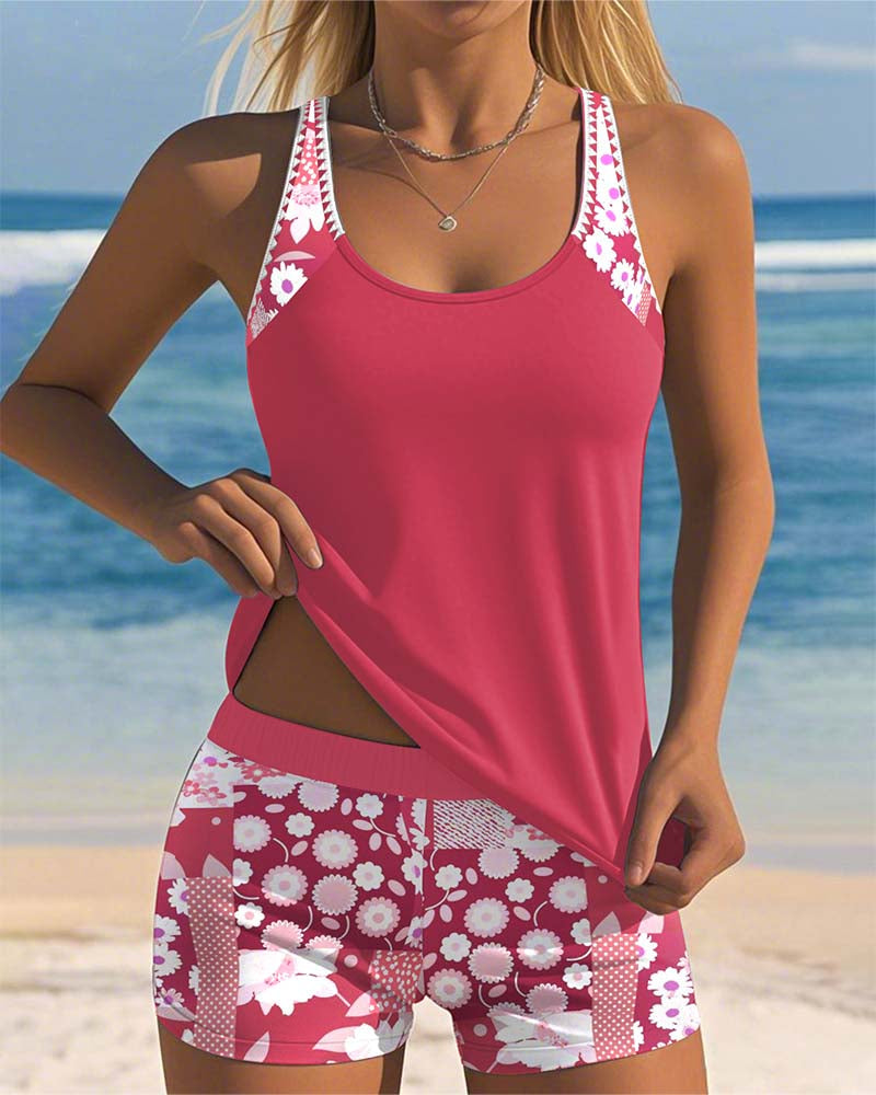 TRIANA | Florales Tankini Shorts Set