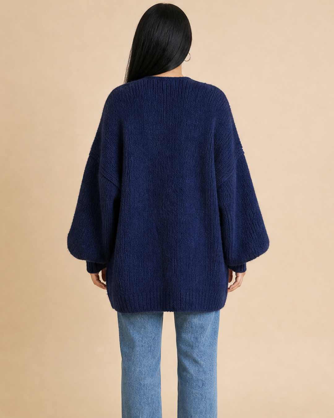 MELANIE | Langärmliger Cardigan mit offenem Vorderteil