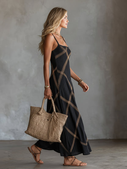 ZITA | Maxikleid mit Geometrischem Print