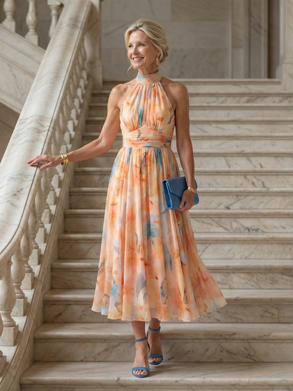 NORA | Weiches Halter-Maxikleid