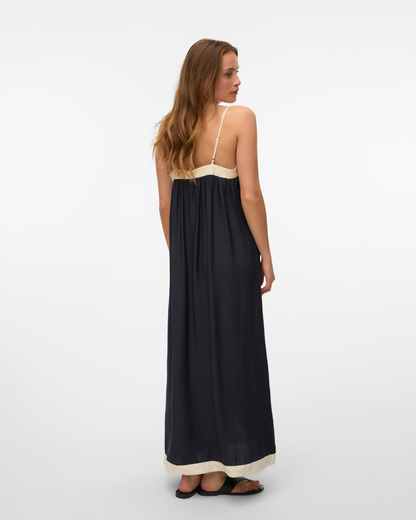 EMILY | Maxikleid mit Kontrastdetails