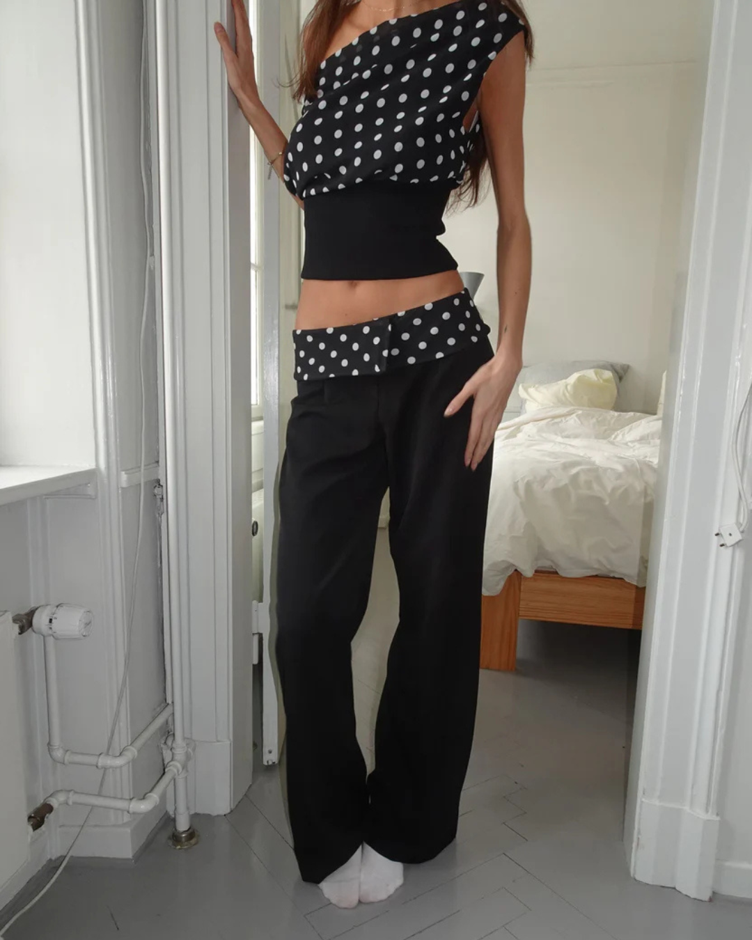 ZOE | Polka Top & Hose Set