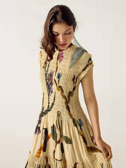 YASMIN | Künstlerisches Florales Maxikleid