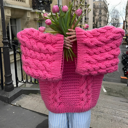 LINDA - Übergroßer Strickpullover
