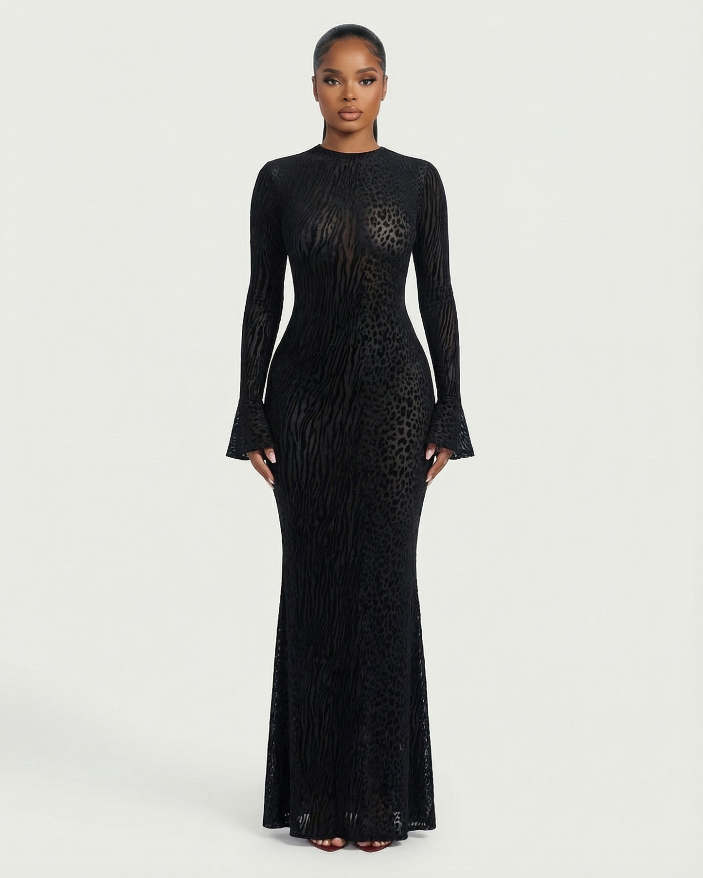 FLORENTINE | Maxikleid mit ausgestellten Ärmeln