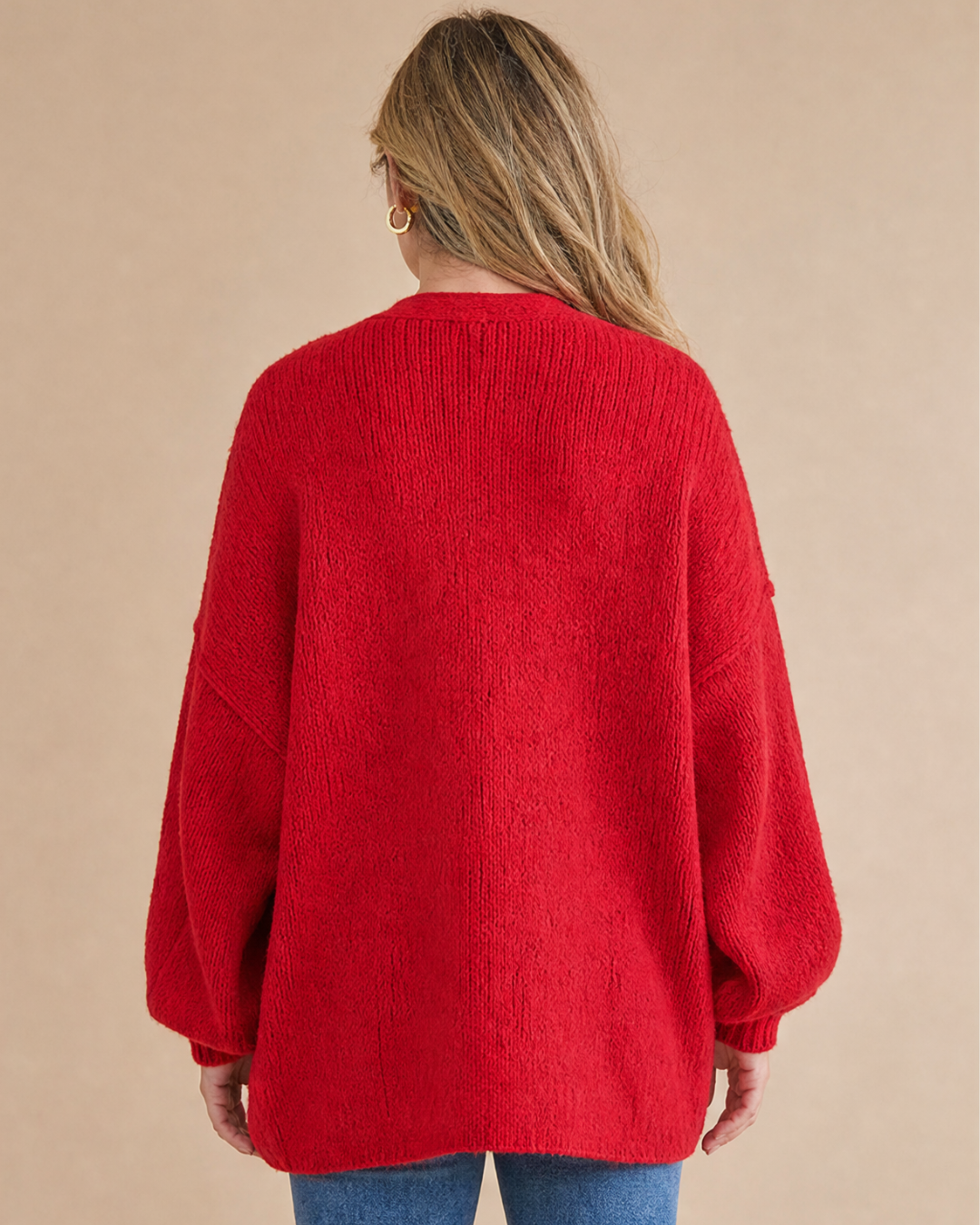 MELANIE | Langärmliger Cardigan mit offenem Vorderteil