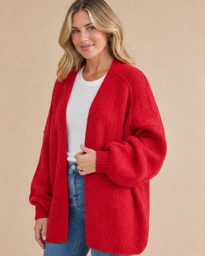 MELANIE | Langärmliger Cardigan mit offenem Vorderteil