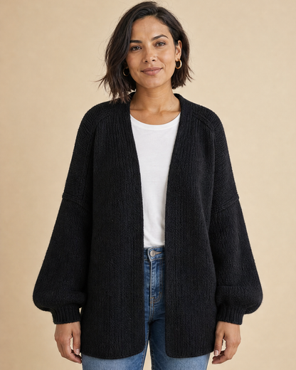 MELANIE | Langärmliger Cardigan mit offenem Vorderteil
