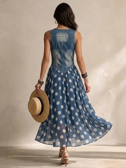 SKYLAR | Maxikleid mit Knopfleiste und Einsätzen