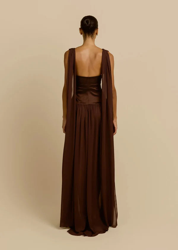 TABEA | Maxikleid mit Tiefem Ausschnitt