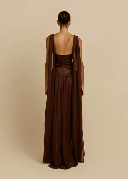 TABEA | Maxikleid mit Tiefem Ausschnitt