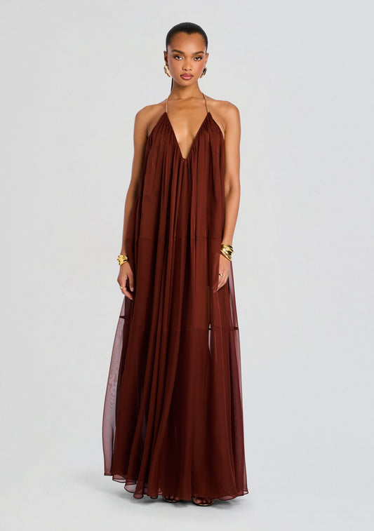 ARLET | Zeitloses Maxikleid mit Fließendem Stoff