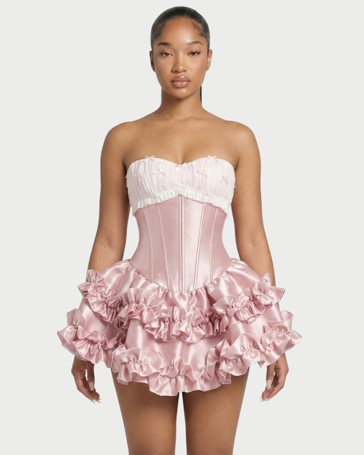 HAZEL | Trägerloses Korsett-Minikleid