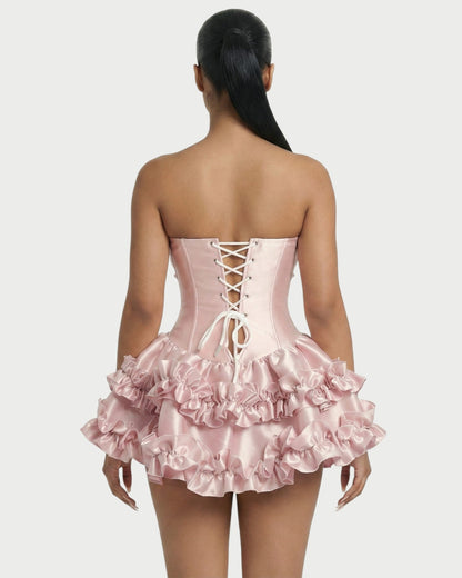 HAZEL | Trägerloses Korsett-Minikleid