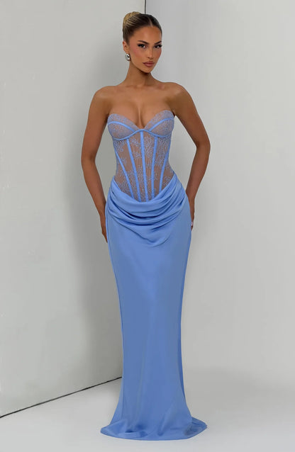 FRIDA | Maxikleid mit Spitzenkorsett